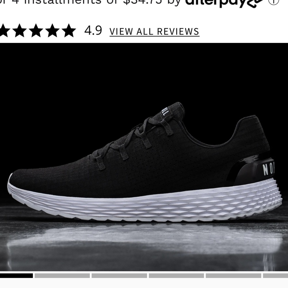 Nobull Black Ripstop Runners women’s 9.5